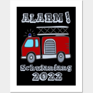 Schulstart Kinder Alarm Schulkind 2022 1 Klasse T shirt Posters and Art